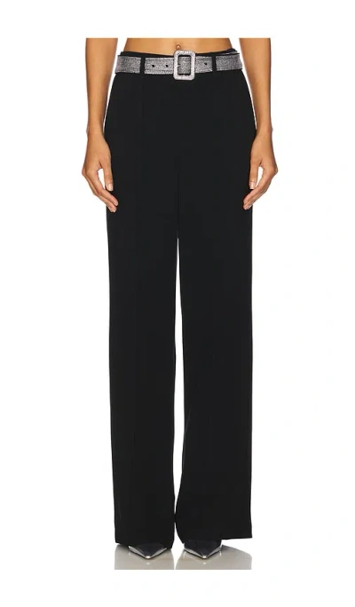 Cinq À Sept Heatset Belt Ester Pant In Black