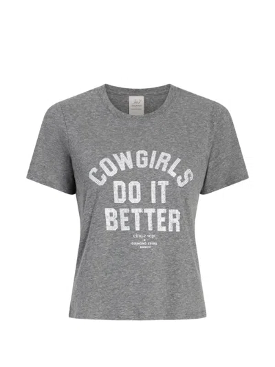 Cinq À Sept Heatset Cowgirls Short-sleeve T-shirt In Gray
