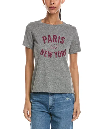 Cinq À Sept Heatset Paris Ny T-shirt In Gray