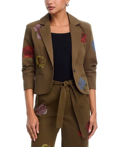 Cinq À Sept Cinq A Sept Heatset Roses Le Petit Khloe Blazer In Brown