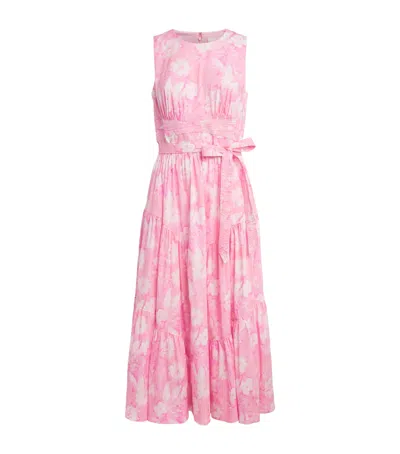 Cinq À Sept Cinq A Sept Heirloom Petals Holt Midi Dress In Black