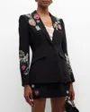 Cinq À Sept Heritage Patch Cheyenne Blazer In Black Multi