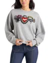 Cinq À Sept Cinq A Sept Heritage Rose Brandy Beaded Graphic Sweatshirt In Gray