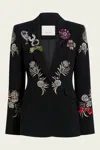 Cinq À Sept Heritage Rose Cheyenne Blazer In Black Multi In Black