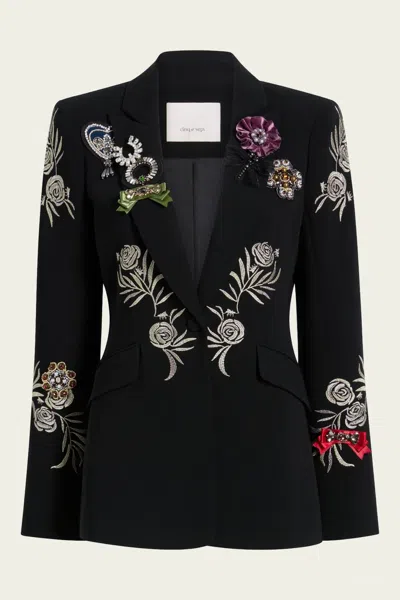Cinq À Sept Heritage Rose Cheyenne Blazer In Black Multi