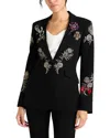 Cinq À Sept Cinq A Sept Heritage Rose Embroidered Blazer In Black