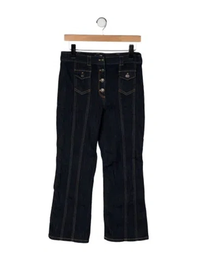 Pre-owned Cinq À Sept High-rise Flared Jeans In Black