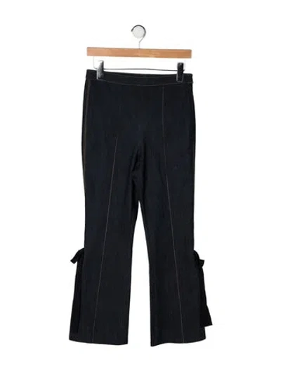 Pre-owned Cinq À Sept High-rise Flared Jeans In Black