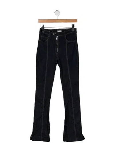 Pre-owned Cinq À Sept High-rise Flared Jeans In Black