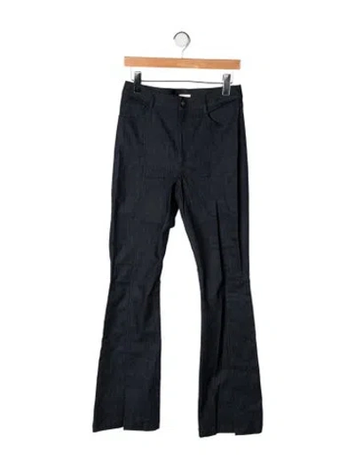 Pre-owned Cinq À Sept High-rise Flared Jeans In Black
