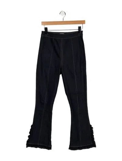 Pre-owned Cinq À Sept High-rise Flared Jeans In Blue