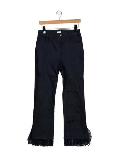 Pre-owned Cinq À Sept High-rise Flared Jeans In Blue