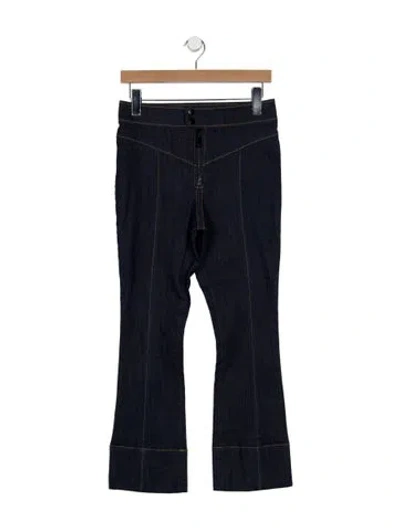 Pre-owned Cinq À Sept High-rise Flared Jeans In Blue