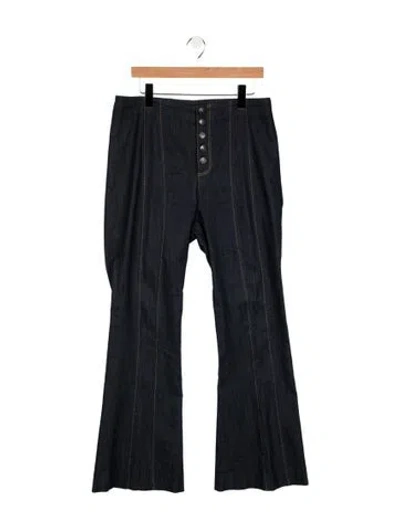 Pre-owned Cinq À Sept High-rise Flared Jeans In Blue