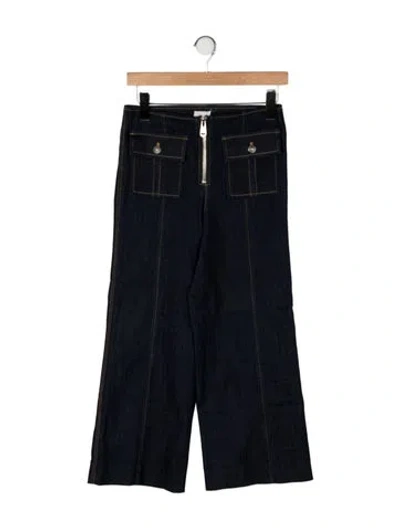Pre-owned Cinq À Sept High-rise Flared Jeans In Blue