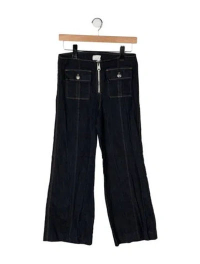 Pre-owned Cinq À Sept High-rise Flared Jeans In Blue