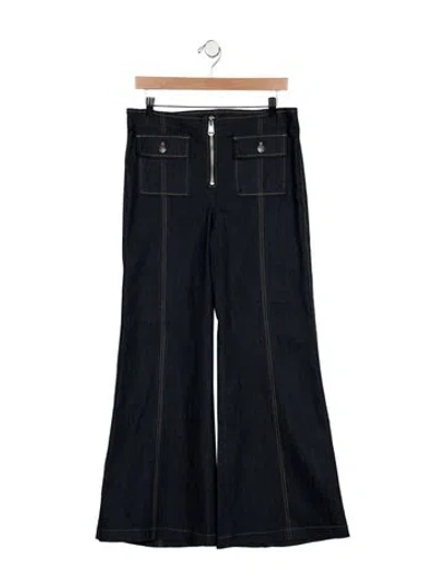 Pre-owned Cinq À Sept High-rise Flared Jeans In Blue