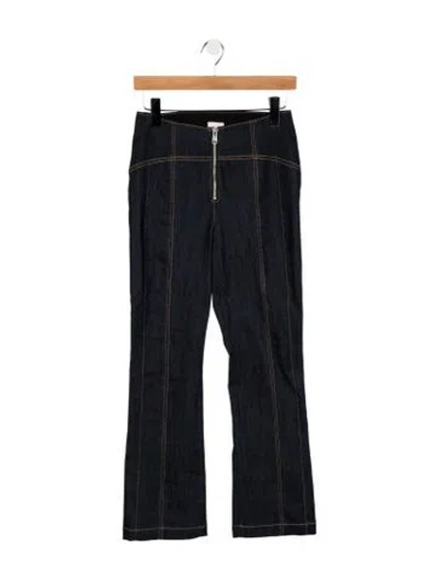 Pre-owned Cinq À Sept High-rise Flared Jeans In Blue