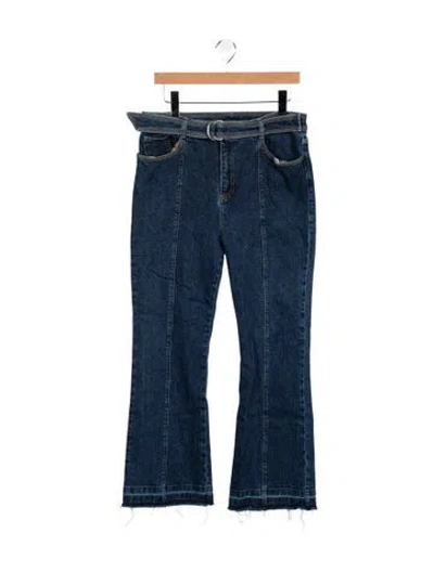 Pre-owned Cinq À Sept High-rise Flared Jeans In Blue