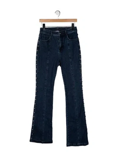 Pre-owned Cinq À Sept High-rise Flared Jeans In Blue