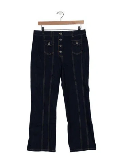 Pre-owned Cinq À Sept High-rise Flared Jeans In Blue