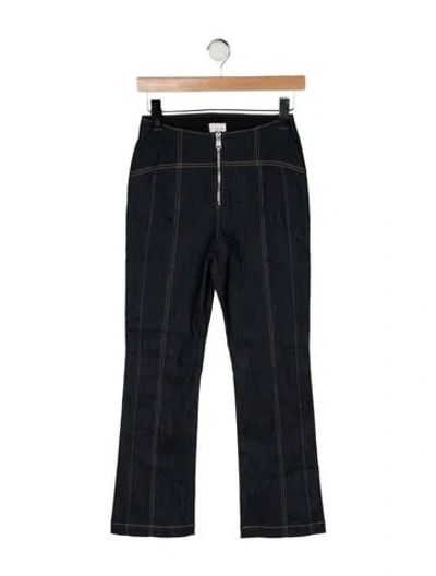 Pre-owned Cinq À Sept High-rise Flared Jeans In Blue