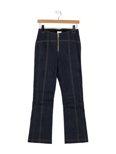 Pre-owned Cinq À Sept High-rise Flared Jeans In Blue