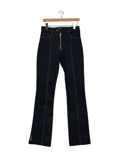 Pre-owned Cinq À Sept High-rise Flared Jeans In Blue