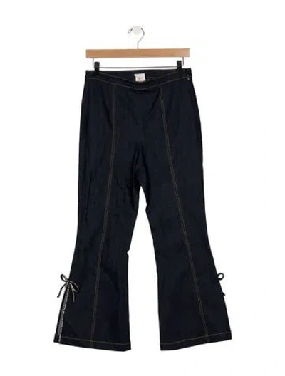 Pre-owned Cinq À Sept High-rise Flared Jeans In Blue