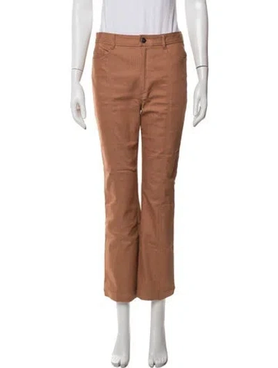 Pre-owned Cinq À Sept High-rise Flared Jeans In Brown