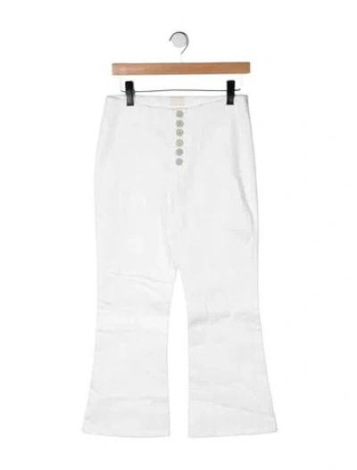 Pre-owned Cinq À Sept High-rise Flared Jeans In Neutrals