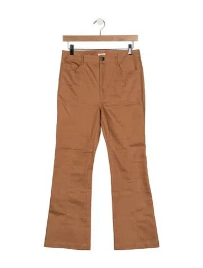 Pre-owned Cinq À Sept High-rise Flared Jeans In Orange