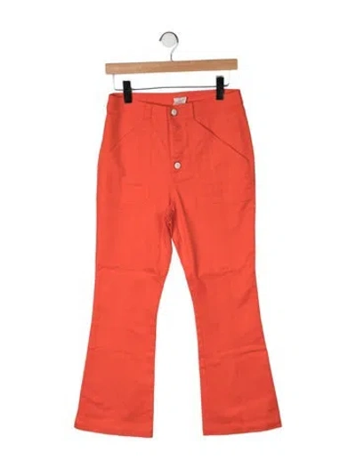 Pre-owned Cinq À Sept High-rise Flared Jeans In Orange