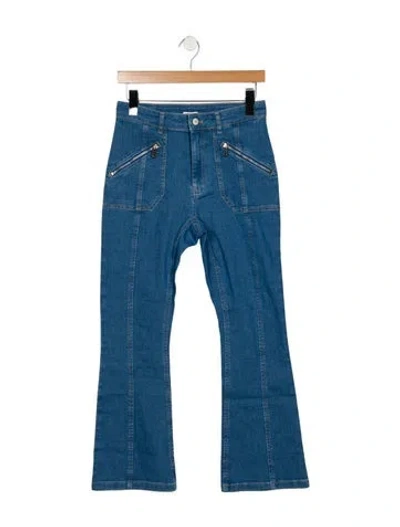 Pre-owned Cinq À Sept High-rise Flared Jeans W/ Tags In Blue