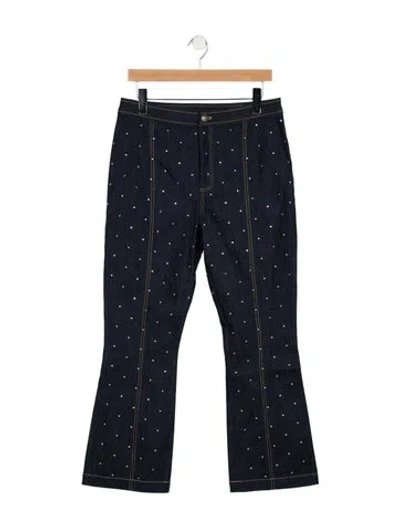 Pre-owned Cinq À Sept High-rise Flared Jeans W/ Tags In Blue