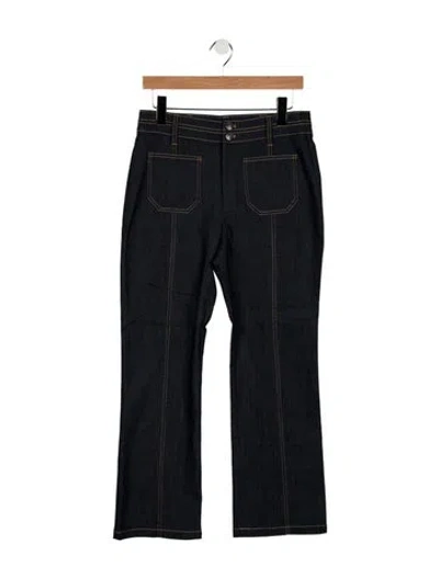 Pre-owned Cinq À Sept High-rise Flared Jeans W/ Tags In Blue