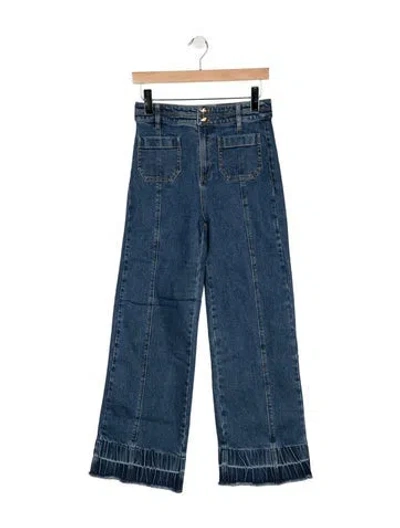 Pre-owned Cinq À Sept High-rise Flared Jeans W/ Tags In Blue