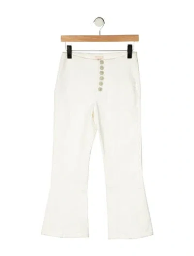 Pre-owned Cinq À Sept High-rise Flared Jeans In White