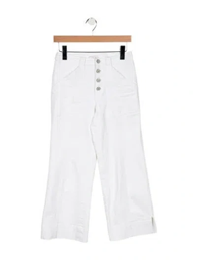 Pre-owned Cinq À Sept High-rise Flared Jeans In White