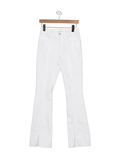 Pre-owned Cinq À Sept High-rise Flared Jeans In White