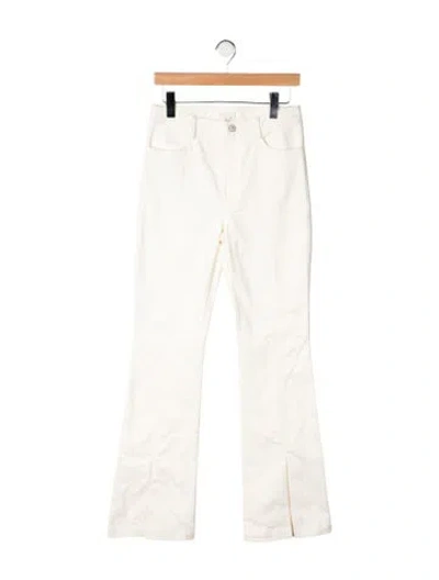 Pre-owned Cinq À Sept High-rise Flared Jeans In Yellow