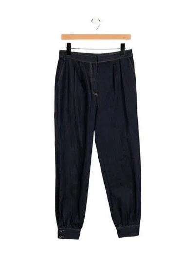 Pre-owned Cinq À Sept High-rise Skinny Leg Jeans In Blue