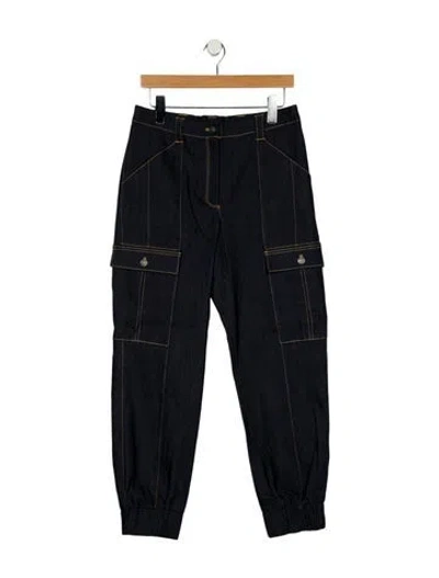 Pre-owned Cinq À Sept High-rise Skinny Leg Jeans In Blue