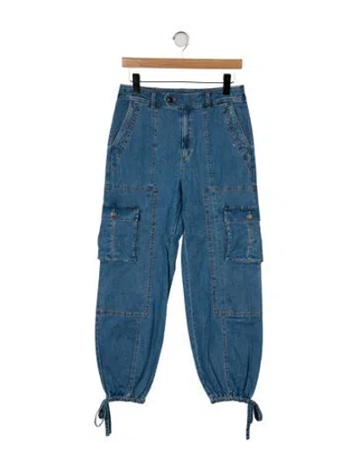 Pre-owned Cinq À Sept High-rise Skinny Leg Jeans In Blue