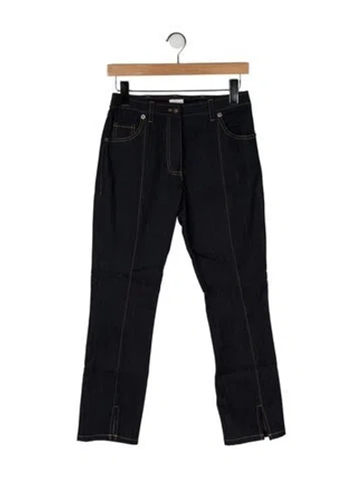 Pre-owned Cinq À Sept High-rise Straight Leg Jeans In Black