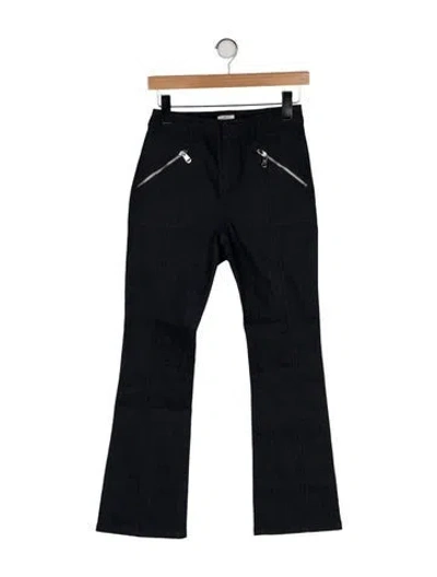 Pre-owned Cinq À Sept High-rise Straight Leg Jeans In Black