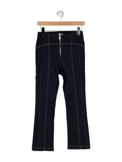 Pre-owned Cinq À Sept High-rise Straight Leg Jeans In Blue