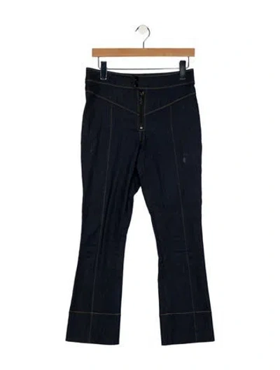 Pre-owned Cinq À Sept High-rise Straight Leg Jeans In Blue