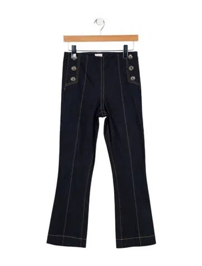 Pre-owned Cinq À Sept High-rise Straight Leg Jeans In Blue