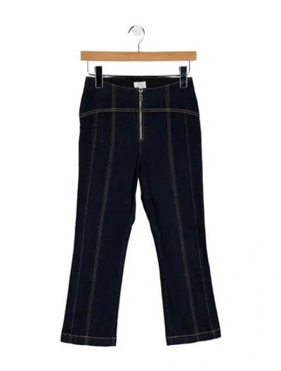 Pre-owned Cinq À Sept High-rise Straight Leg Jeans In Blue